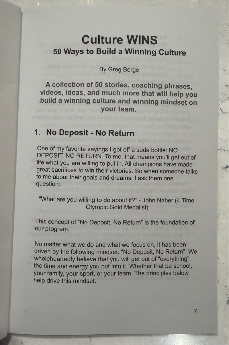 GregBerge's tweet photo. One of the simplest lessons I ever taught our teams came from the side of a soda bottle:

“NO DEPOSIT. NO RETURN.”

You don’t get something for nothing.

Everything is earned. 

It is the first thing I write about in my book, Culture Wins.

On Amazon: https://t.co/yPNp1pxjni https://t.co/QvzIvDMz1a