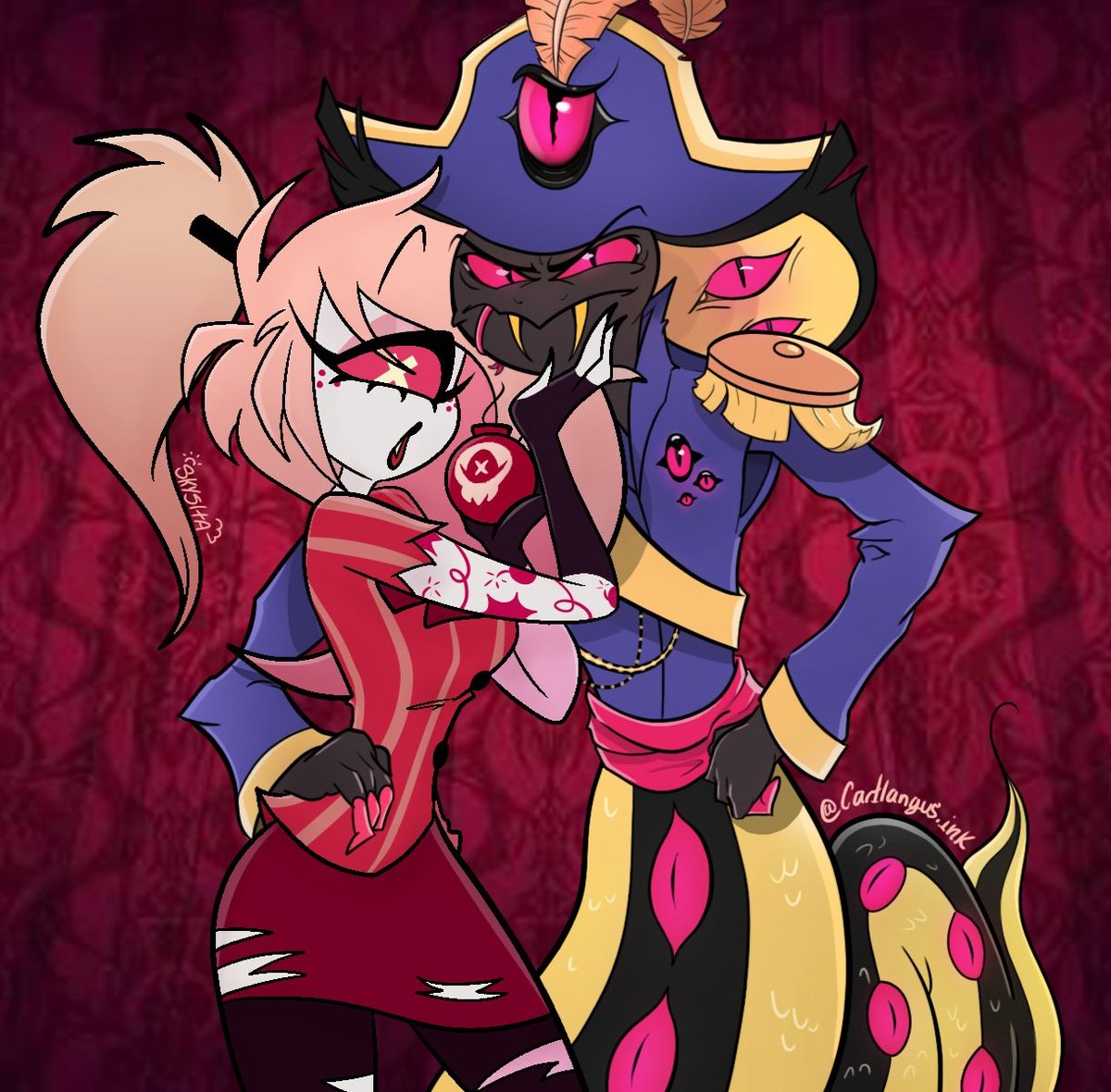 _cloudyskyy_'s tweet photo. Small collab with a friend🫶
#hazbinhotel #cherrisnake https://t.co/8VZfym3LI4