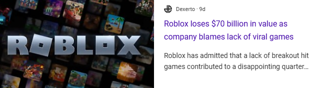 alpine_solar's tweet photo. Day 18 of the false Roblox Enforcement Ban (alpinesolar_X3)

Roblox continues to blame US for their collapse while incorrectly banning the same people who CAN create &amp; promote the games.

Maybe if @Roblox fixes their moderation, they wouldn't be losing money.
#roblox #robloxban https://t.co/Vh2AM9cOJp