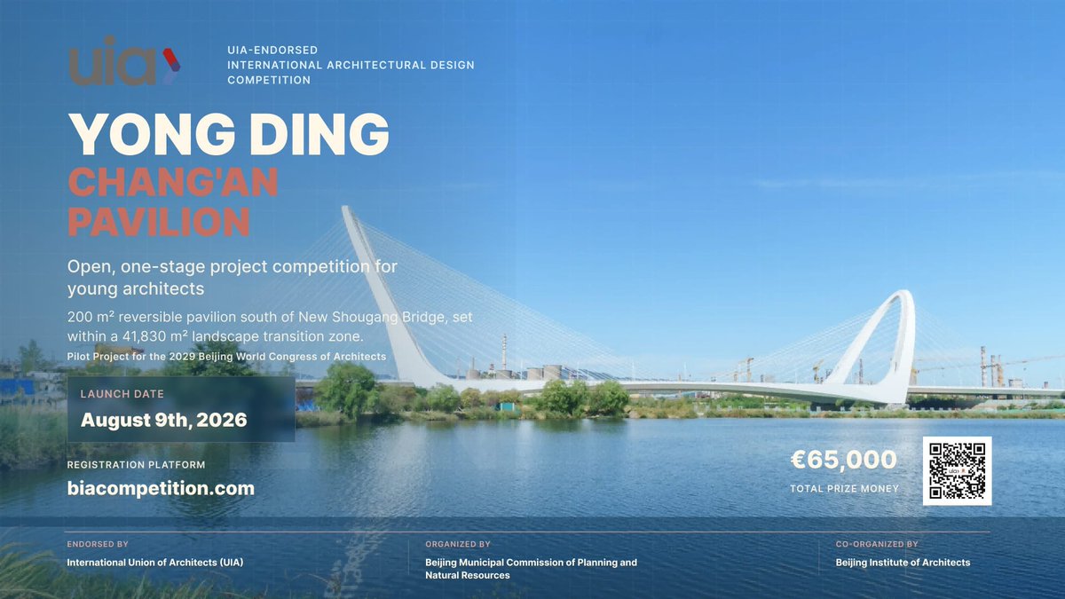 archinect's tweet photo. New architecture & design competitions from Bustler include Architectural Education Awards, Simon Architecture Prize, Climate Resilience Awards for Business, and Yong Ding Chang’an Pavilion. #ArchitectureCompetition #DesignCompetition
https://t.co/y7gww0oN8c https://t.co/VR4KbUYpY5