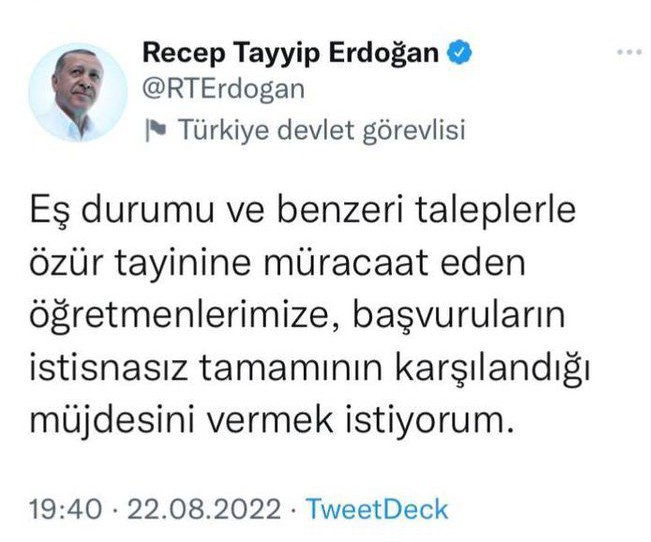 malatyaegs44's tweet photo. @RTErdogan @Akparti Sayın Cumhurbaşkanımız, eğitim camiasının bu samimi beklentisini duyacağınıza inanıyoruz. Öğretmen ailelerine verilecek bir il emri müjdesi, bizler için unutulmayacak güzel bir destek olacaktır. 🇹🇷
#MaarifAilesiMüjdeBekliyor
@RTErdogan @EmineErdogan @_cevdetyilmaz @Yusuf__Tekin https://t.co/nXTPszZdID