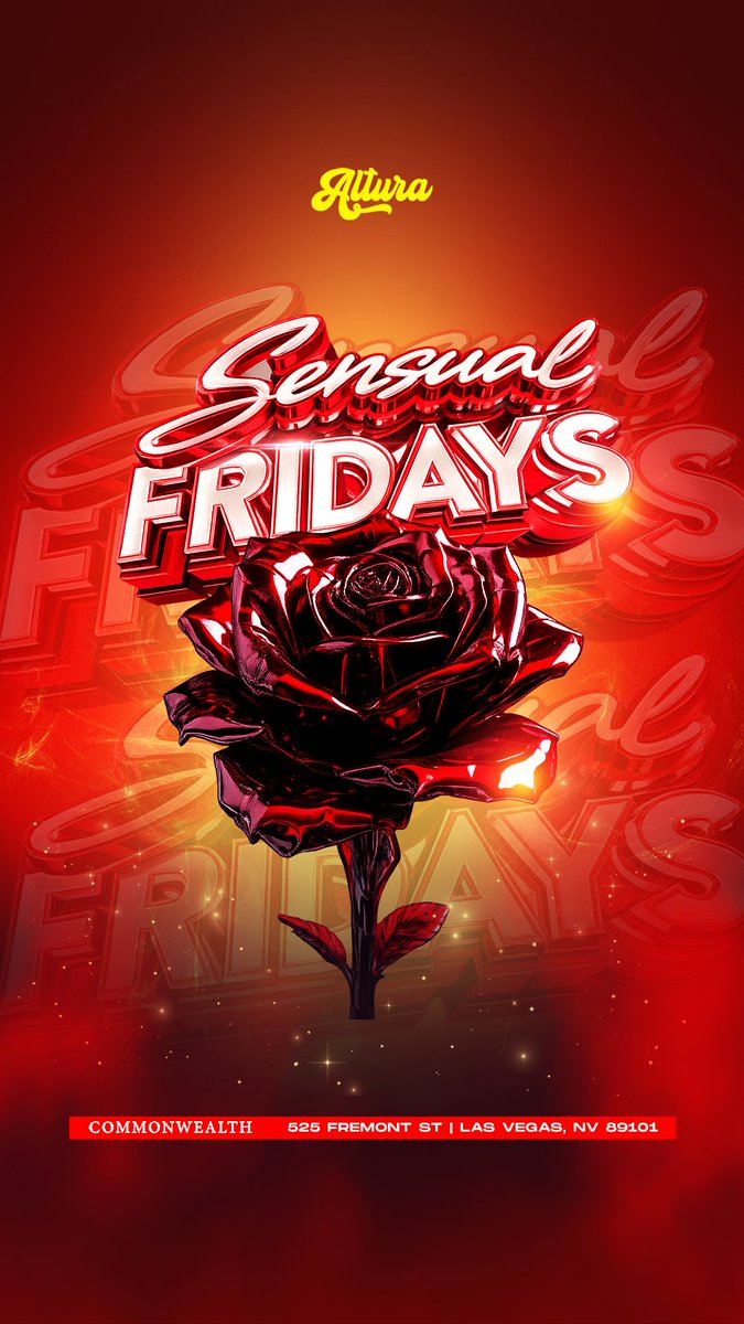 commonwealthlv's tweet photo. Your weekend starts here 🌹
Altura Sensual Fridays brings all you fav latin, reggaeton &amp; hip hop hits across two floors

💃 Ladies free before 12AM
🎟️ Limited guest list
🚪 Doors 10PM | 21+

Tickets &amp; guest list: https://t.co/Db8tx1aWv1 https://t.co/WGY5FGLp0J