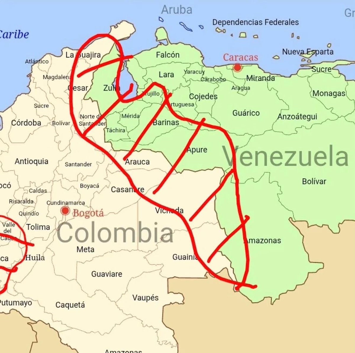 RobertoCarlo14's tweet photo. ♦️🟡¡ALERTAS!🟡♦️

DELCY fue OBLIGADA por 
USA🇺🇸 a abrir un corredor 
en la frontera con COLOMBIA, 
donde EE.UU. en operaciones 
conjuntas actuarán con fuerza 
letal🇨🇴

Enviarán sus DRONES 
para tratar de eliminar☠️
a la GUERRILLA colombo-
venezolana de la misma forma 
que ELIMINARON al NIÑO👶
GUERRERO.

Colombia concedió permiso 
a USA para que sus tropas 
entren a territorio colombiano.

Ya están adentro de 
Vzla y ahora de Colombia.