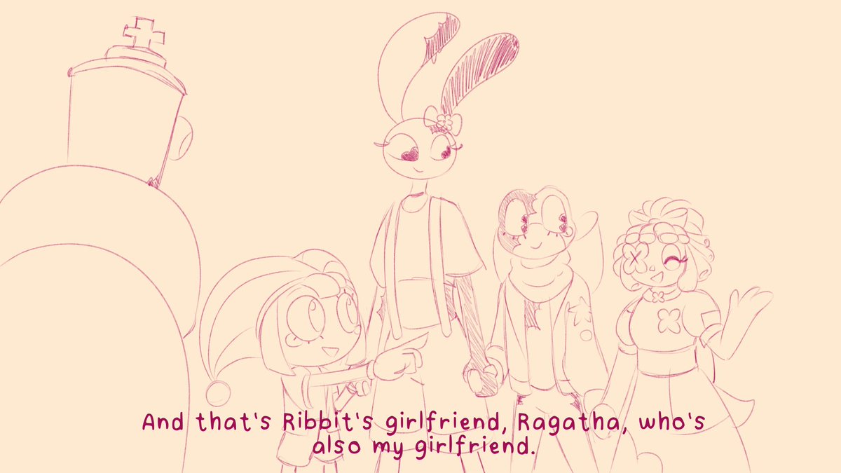 1ndieblue's tweet photo. I think they should all kiss actually 

#funnybunnyfrogdoll #tadc https://t.co/EncdrNgMh0