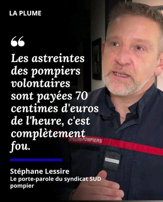 raymond28677463's tweet photo. Pendant que des élus bénéficient de faux emplois, somptueusement bien payés, les pompiers eux, sont payés 0,70 € par heure d’astreinte !
Une honte..🤪🤪 https://t.co/YWq8E2BgVb