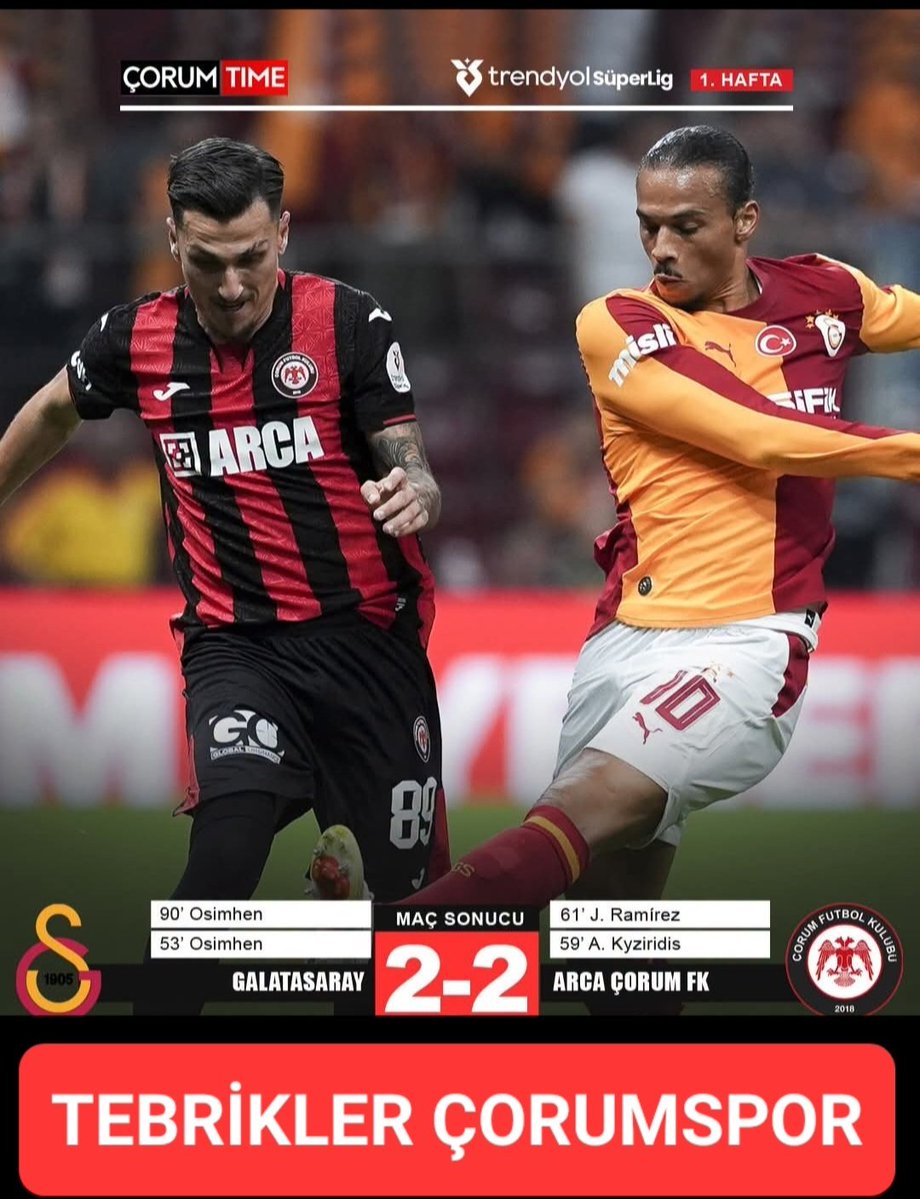 MustafaCEK23's tweet photo. Tebrikler Çorumspor https://t.co/by03fdBYqg