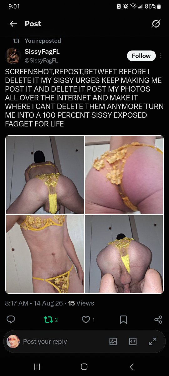 Ooohyessbuk's tweet photo. This sissy wants to be expose so bad.  Let's help him out.  Clearly his hole hungry for sum domanition👾👾🤪
#sissy #fag #gay #expose #sph #hungryhole #sissybitch #bdsm #NSFW #crossdresser #bnwo #sub #bottombitch #bussyboy #humiliation https://t.co/hQy3s4LBbv