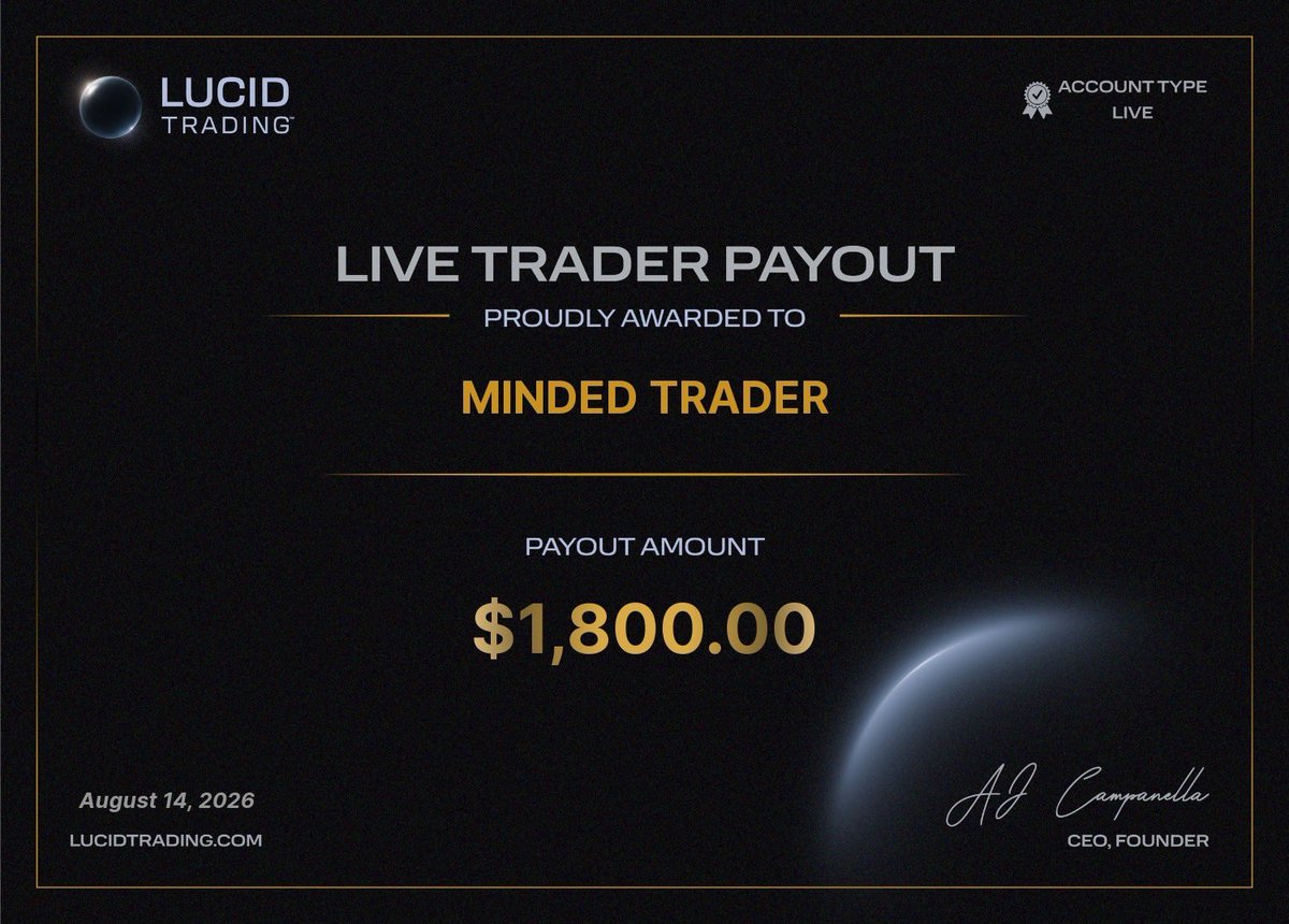 Minded_Trader_'s tweet photo. $4,000 payout just landed from @TradingLucid 💰🔥

Now guess where I’m going to spend this $4,000 👀😂

🎁 The person who guesses it correctly gets a Lucid Trading $50K Flex Account from me!

Rules to qualify:
✅ Follow me
🔁 Retweet & Reshare this post
💬 Comment your guess

⚠️ You MUST complete all 3 rules to be eligible. Even if you guess it correctly, you won’t be selected if you haven’t followed all 3.

Let’s see who can guess it first 👀🔥