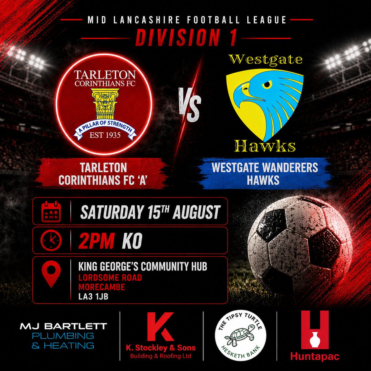 TarletonFC's tweet photo. @mid_lancs season starts tomorrow &amp; our 'A' Team begin their Div 1 campaign with a trip up to Morecambe to face @hawks_westgate 

A new look squad will be hoping to come back down the M6 with 3pts but face a tough test on the opening day

⚽️🔴⚪️⚽️🔴⚪️⚽️🔴⚪️⚽️🔴⚪️⚽️ https://t.co/wz14fW081q