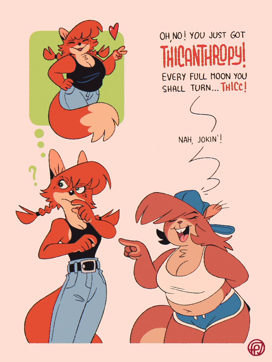 F0XnR0LL's tweet photo. THICanthropy! https://t.co/uENur9Jhph