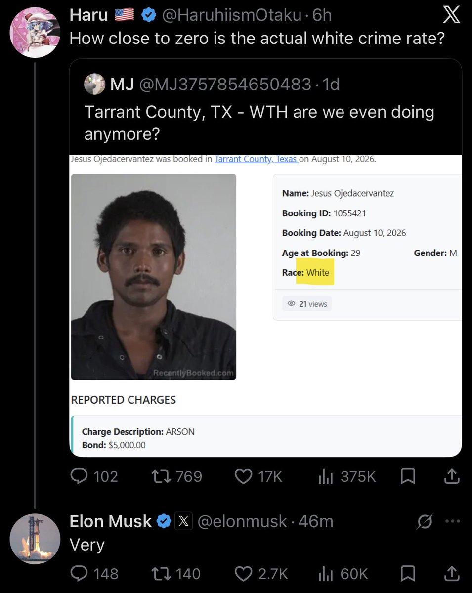 esjesjesj's tweet photo. He’s at the level of naziism where he’s saying white people don’t commit crimes https://t.co/o7NXRuWxNV