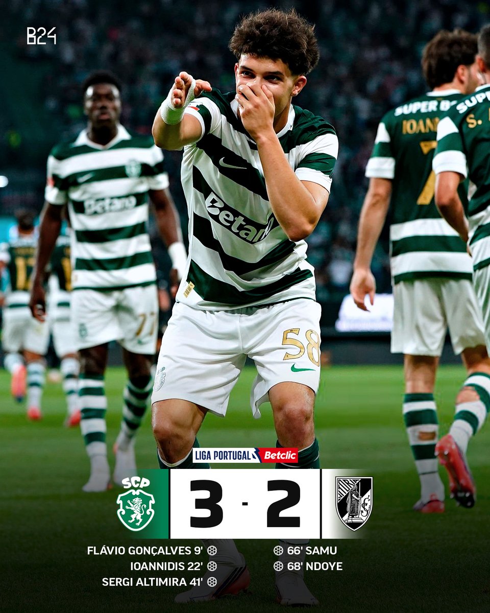 B24PT's tweet photo. Sporting soma a primeira vitória. https://t.co/WuNQKswZ16