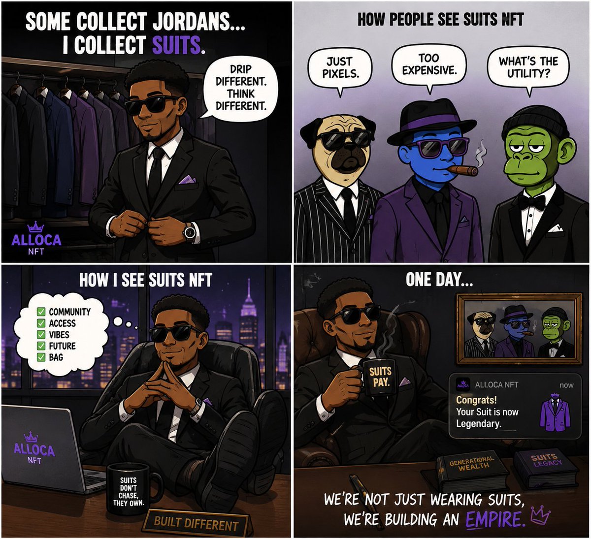 kingstormzy9's tweet photo. They said it’s just a suit.

I saw a whole different vision. 🕴️
SUITS NFT.Built different. (Memes)
@SuitsOnHood @geezaz_ https://t.co/PTPwTTZGIN