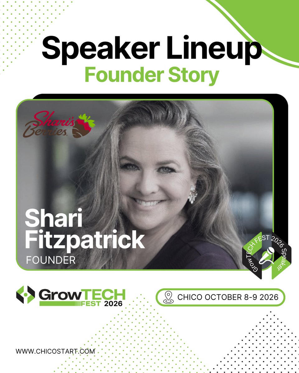 Chicostart530's tweet photo. 2026 GTF Founder Story @SharisBerries 
Get a seat in the room: https://t.co/rOMFmyvgpg https://t.co/38nQtJkq1L