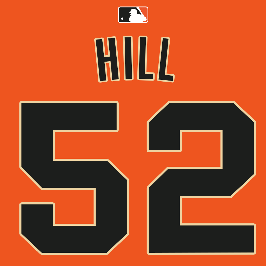 NumbersMLB's tweet photo. OF Turner Hill will wear number 52. Last worn on the field by LHP Sean Manaea in 2023. #SFGiants https://t.co/J0xQsbints