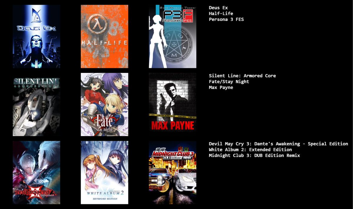 kamuinet_su's tweet photo. I use this account to share my thoughts on various topics (mostly retro games) and RT cool things.

I reserve the right to block you at my discretion.

Attached are my favorite games and albums. If you like retro games, VNs, and just cool stuff in general, feel free to follow! https://t.co/yG8ozPTJqt