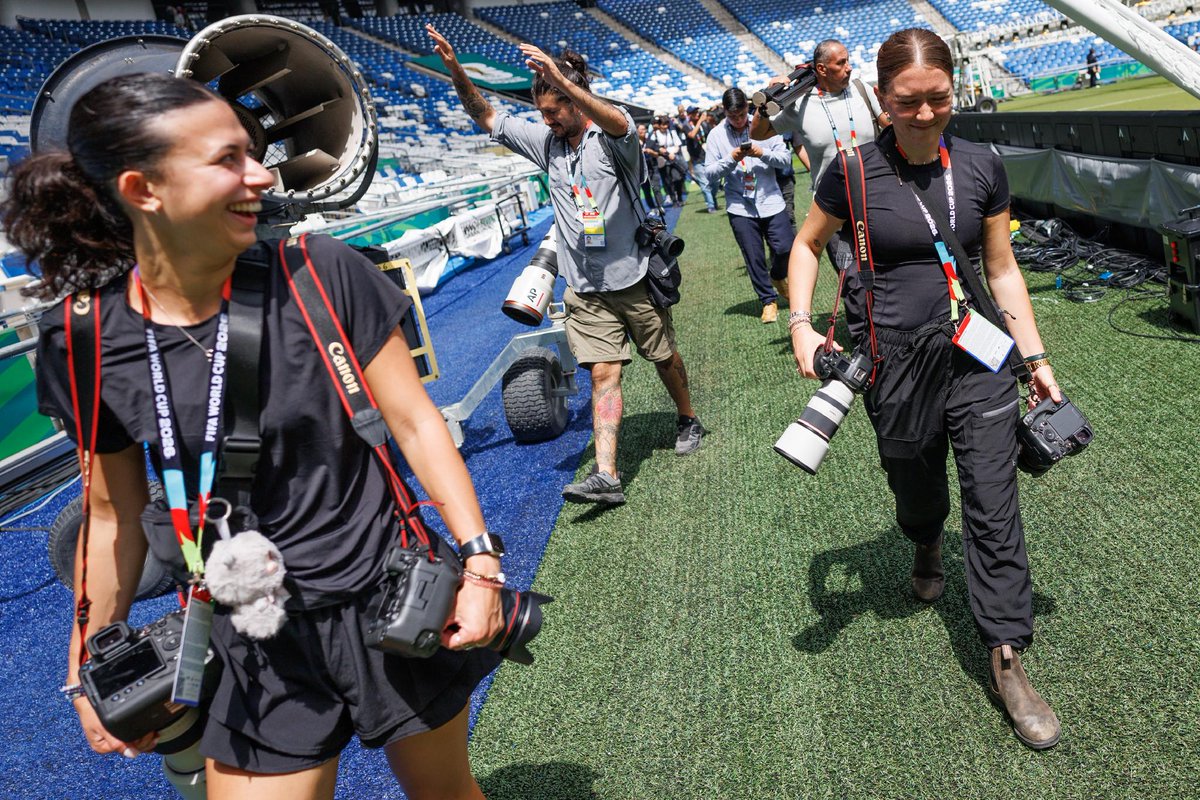 universityofga's tweet photo. For three weeks this summer, 24 students from @UGAGrady covered 3 knockout-round matches and 18 group play matches as credentialed journalists and photographers at the world's largest sporting event, the FIFA World Cup! ⚽ 🏟️ 

🔗: https://t.co/0aWAPH4kBf https://t.co/ZJQvWGHFPA