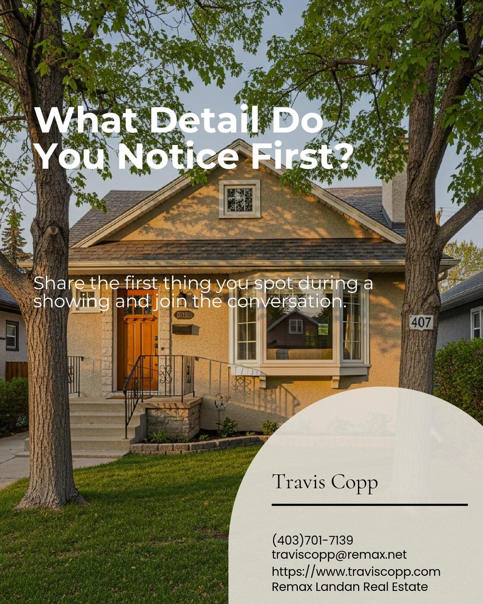 CoppTravis's tweet photo. When buyers have time to compare, even small flaws stand out. A polished presentation is the edge that wins attention in Calgary’s balanced market.

What detail do you notice first during a showing? https://t.co/9y35xevE8b