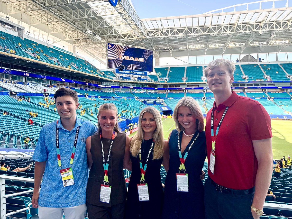 universityofga's tweet photo. For three weeks this summer, 24 students from @UGAGrady covered 3 knockout-round matches and 18 group play matches as credentialed journalists and photographers at the world's largest sporting event, the FIFA World Cup! ⚽ 🏟️ 

🔗: https://t.co/0aWAPH4kBf https://t.co/ZJQvWGHFPA