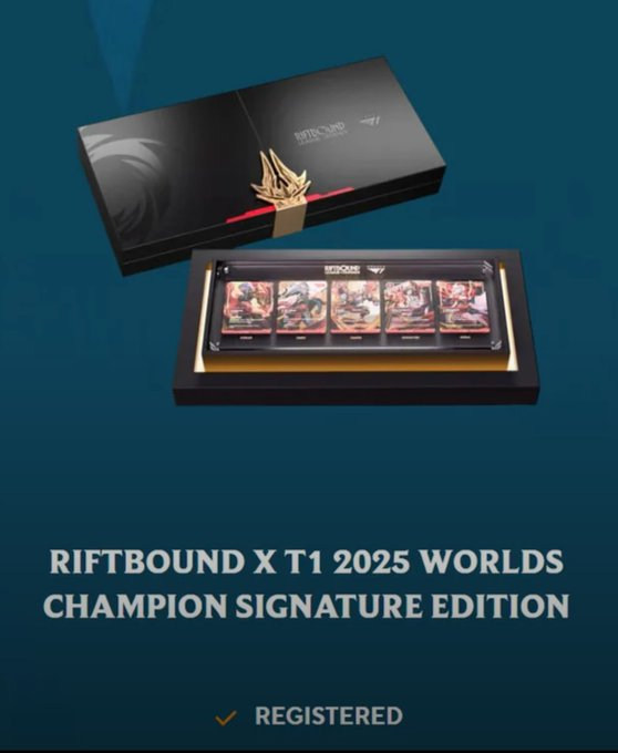 AlanzqTFT's tweet photo. gl everybody on ur T1 boxes, hope most will go to actual league fans and riftbound gamers https://t.co/FApBvyC1iy