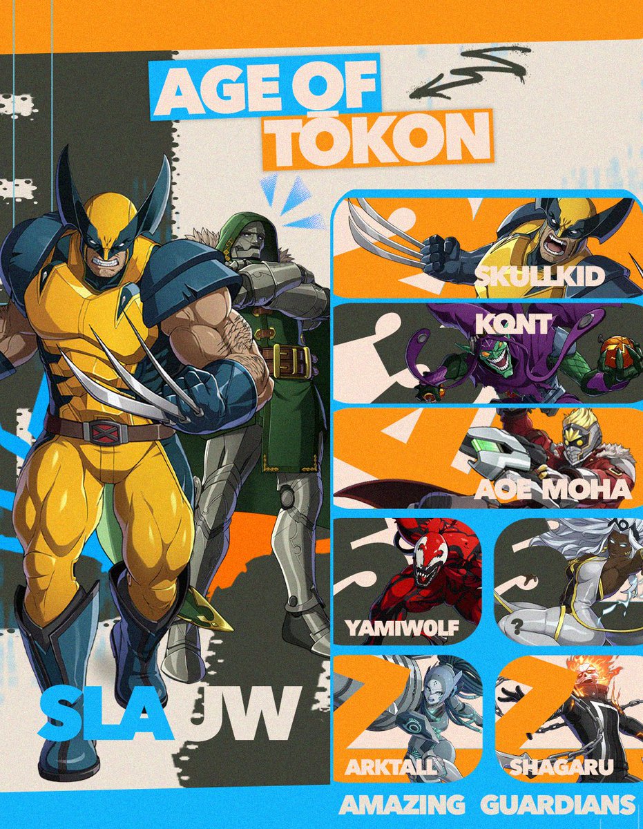 Almenoesport's tweet photo. Le Top 8 du Age Of Tokon #1 : 

🥇@Slauw_
🥈@Skull_Kid91
🥉@kqqqnt

Merci à tous pour votre participation ! Et encore merci à Saeba Pour son cast. 
#AOEWIN #MarvelTōkonFightingSouls https://t.co/G242CjUeKd