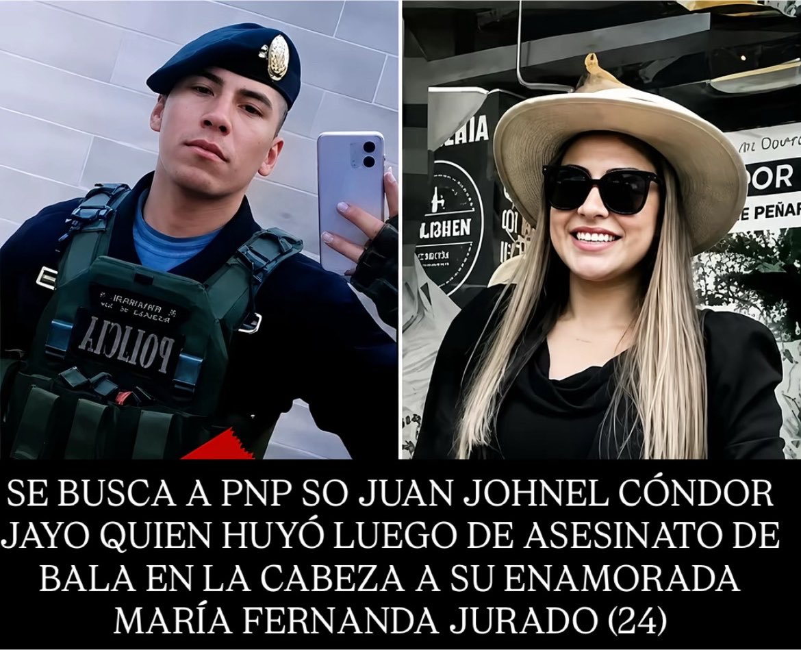 mirecarhuas's tweet photo. #Huancayo Justicia para María Fernanda (24) asesinada de bala en la cabeza por el PNP suboficial Juan Johnel Cóndor Jayo. Miserable sicario PNP habría confesado crimen a su padre y luego huyó como cobarde. A estos malditos defiende el fujimorismo y no quiere reforma https://t.co/Ep4k7CT4ea