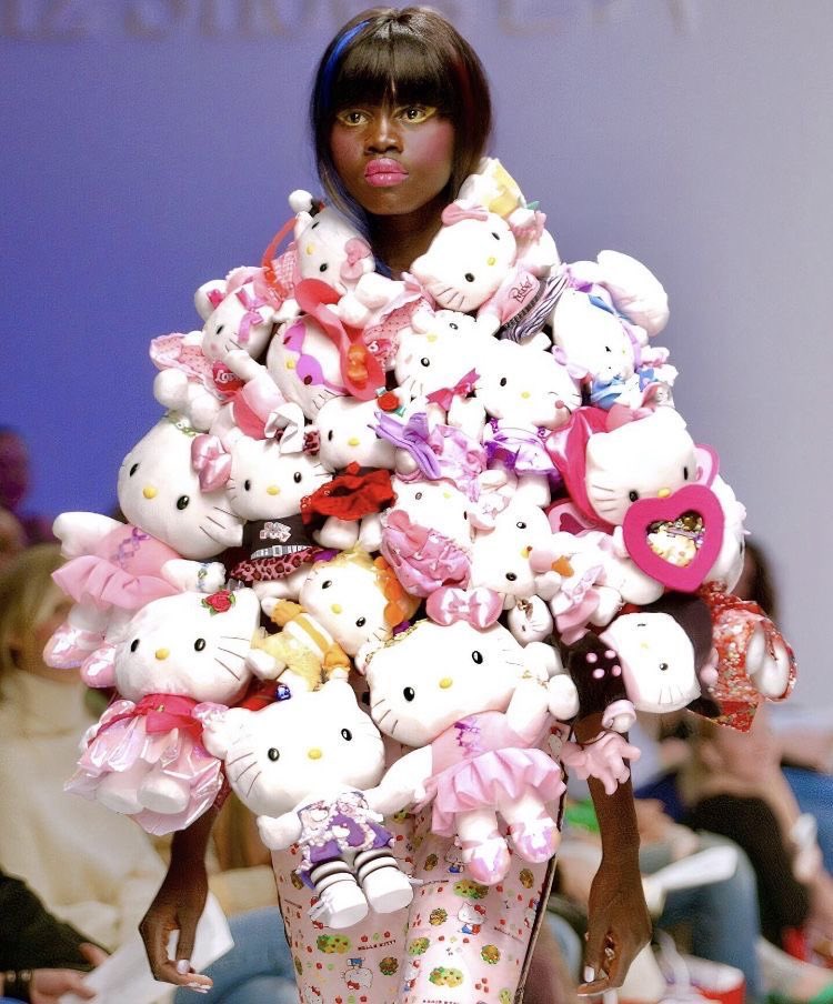 thepinkernet's tweet photo. hello kitty x heatherette a/w (2003) https://t.co/or7pAmg781