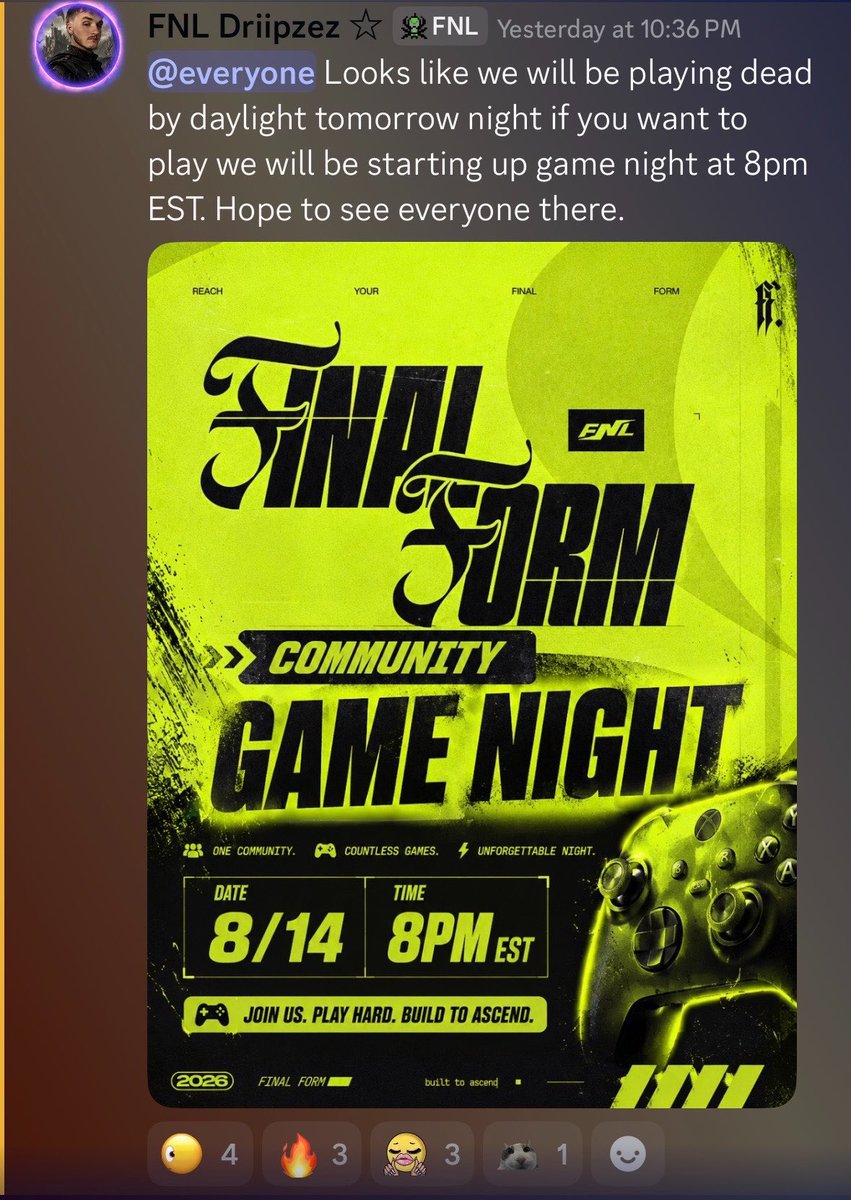 FNLCommunity's tweet photo. It’s Friday and not only will we be playing @DeadbyDaylight with our community members and team tonight, we might just be tossing in some fun twist and potential goodies in the mix as well. 

As @Driipzez said we will be starting at 8pml

🔗 https://t.co/pAKS7JJlUu https://t.co/VOZONYZ70N