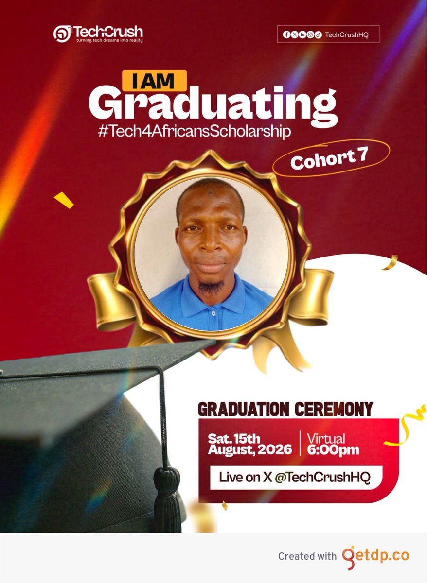 riddollah's tweet photo. Alhamdulillah!! I'm graduating as a junior data scientist.
#TechCrushGraduation https://t.co/BW7OiWz277