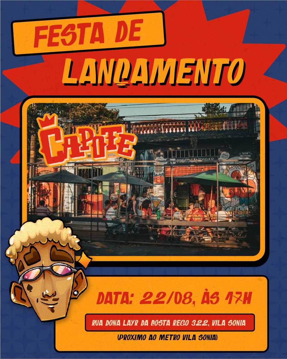 LuskiGameStudio's tweet photo. O Capote tá chegando E A GENTE VAI COMEMORAR COM VOCÊS 🤪 

VAI TER: 
- Brindes exclusivos do Capote 
- Baralhos para aquela jogatina de qualidade 
- Descontos especiais no cardápio

https://t.co/jkktJQME0t https://t.co/I8BNWnvdDY