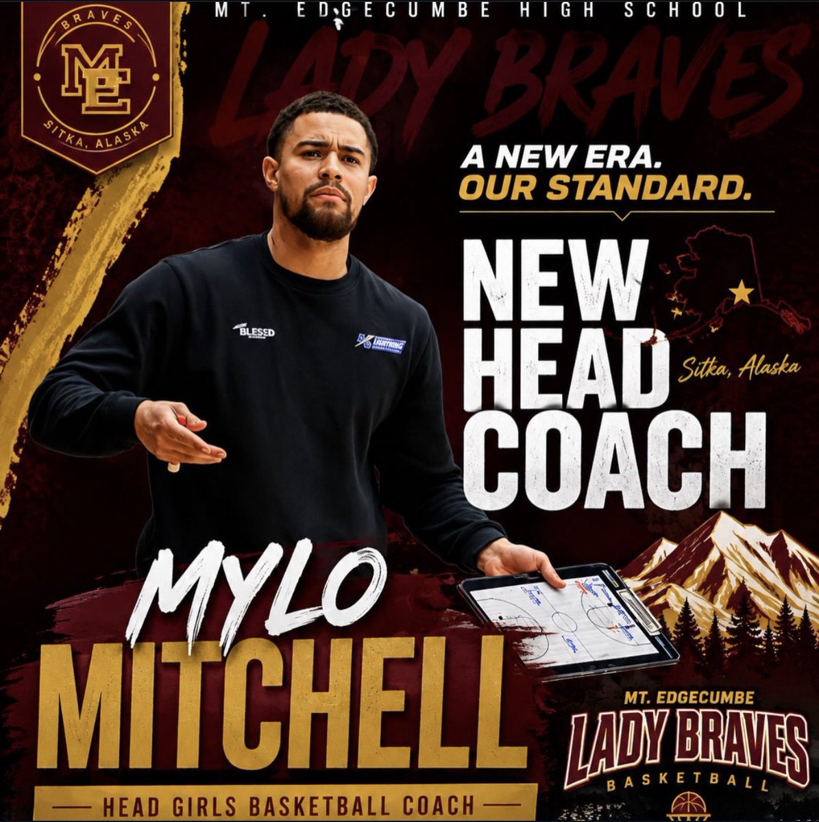 LightningMBB's tweet photo. Congratulations to our own Mylo Mitchell on being named Head Girls Basketball Coach at Mt. Edgecumbe High School! 

After helping us capture a CUNYAC Championship this past season as an Assistant Coach, Mylo begins his next chapter leading his own program.

Once a ⚡️ always a ⚡️! https://t.co/pkB4z4Q7xI