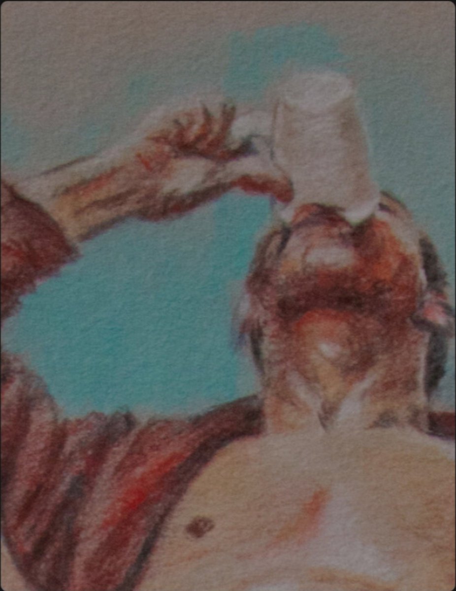 meninodcetim's tweet photo. morning coffe (2021) Impressões e gravuras por Jorge Bandarra
"erotism nasce aqui da banalidade. manhã, café, um corpo nu entregue ao descanso. transforma o desejo homoerótico em parte de uma rotina, como se contemplar esse corpo pudesse ser tão natural quanto o próprio café." https://t.co/vKDI9IlrYy