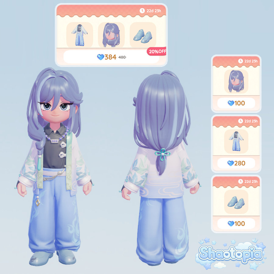 shaotopia's tweet photo. 🆕 Talismã da Sorte - Novos visuais na Loja de Bolotas!

💮 Desejo de Violetas e Palavras Verdejantes.
Adquira com Cristais do Luar 💙
🏷️ Itens individuais ou set completo, com 20% de desconto!
🗓️ Disponíveis por 23 dias, a partir de 15 de Agosto.

#Heartopia #ハートピア https://t.co/d4CcM00pLH