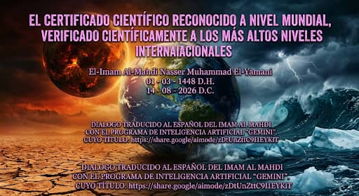 aminalsultan's tweet photo. 💡El certificado científico reconocido a nivel mundial, verificado científicamente a los más altos niveles internacionales
✍️El-Imam Al-Mahdi Nasser Muhammad El-Yamani
14 - 8 -2026
https://t.co/ZtHEaEYuI5
Almaraz #TEM14A #FirstDates14A
#Frankfurt2026 #IFPeñasDeRiglos https://t.co/Lhopmiirkn