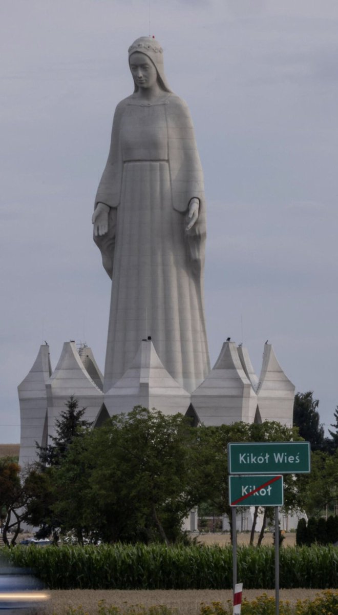 visegrad24's tweet photo. The tallest statue of Virgin Mary has just been built in Poland. 

The 56 meter (184 ft) tall statue will be opened to the public tomorrow.

🇵🇱 https://t.co/cmEY2k3QRB