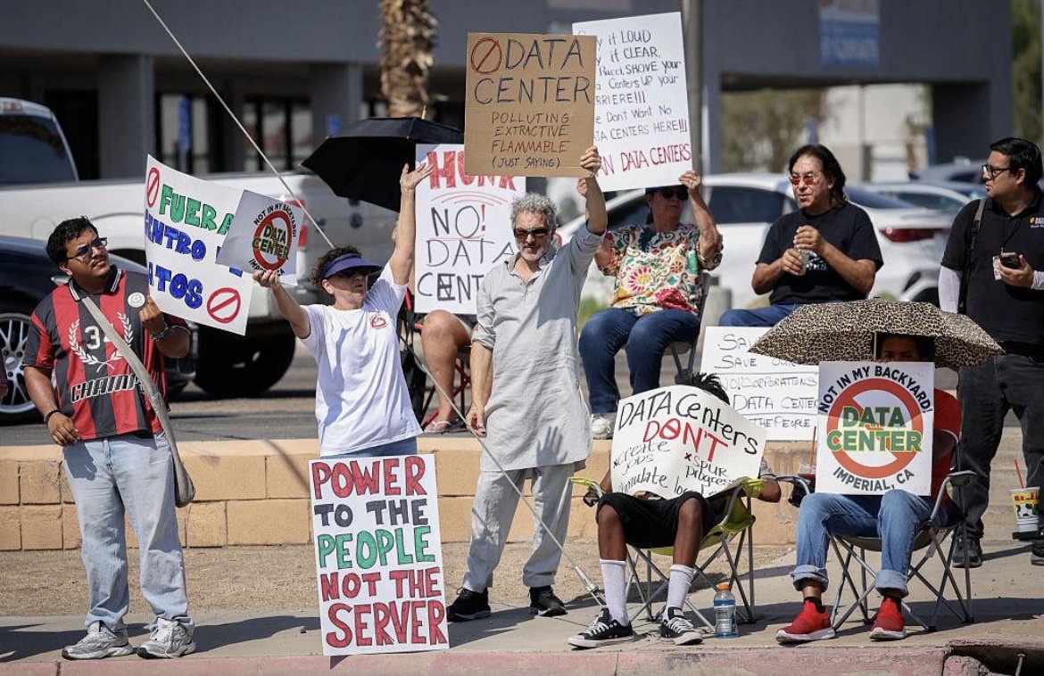 Pirat_Nation's tweet photo. AI data centers are running into a problem: people don’t want them built near their homes.

A recent poll found that 59% of Americans would oppose an AI data center being built within 10 miles of where they live.

Around $130 billion worth of U.S. data center projects were blocked or delayed in the first three months of 2026 alone.

Now developers are fighting back, with some taking local governments to court. In at least one case, a developer successfully challenged a local ban and got the project moving again.