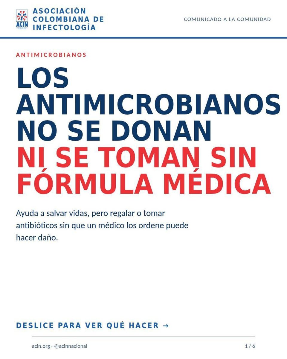 asocientificas's tweet photo. 1/2 | Los antimicrobianos no se donan ni se toman sin fórmula médica.

En una emergencia, automedicarse o entregar medicamentos sin coordinación puede causar reacciones adversas, resistencia a los antimicrobianos y retrasos en el diagnóstico. https://t.co/d4bs6ijWE6