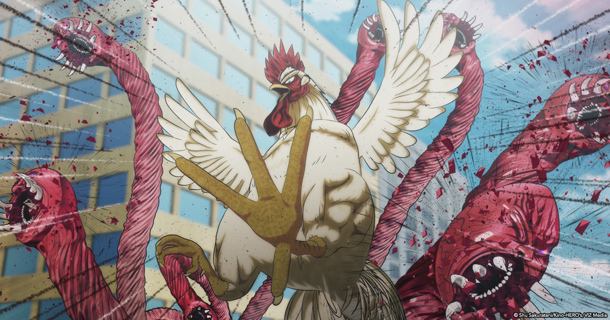 VIZMedia's tweet photo. winner winner chicken din– OH (via Rooster Fighter Season 1 Limited Edition) https://t.co/t5NR0SyeRv
