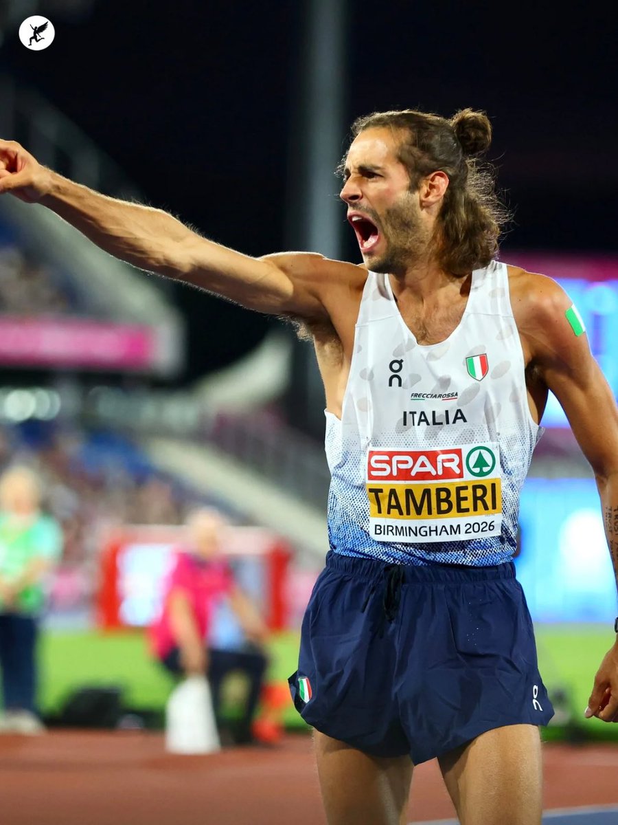 jumpers_world's tweet photo. 🇮🇹 FOUR-TIME EUROPEAN HIGH JUMP CHAMPION! 👑

Gianmarco Tamberi adds another European high jump title to his collection, clearing 2.32m in Birmingham to claim his 4th European gold. 

2026 Birmingham 🇬🇧 — 2.32m
2024 Rome 🇮🇹 — 2.37m
2022 Munich 🇩🇪 — 2.30m
2016 Amsterdam 🇳🇱 — 2.32m

📸: @marilia_vasilakopoulou