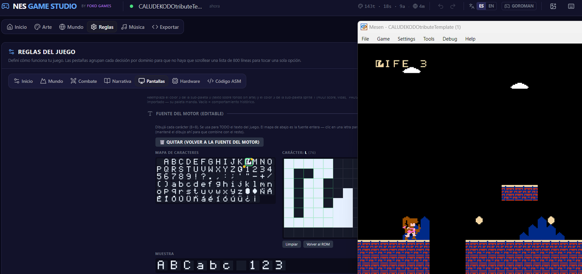 FOKOGAMES's tweet photo. Custom font NES!
https://t.co/Uq2r1m5x5A
#pixelart #nesdev #homebrew #retro #famicom https://t.co/sNBXkwdKw1