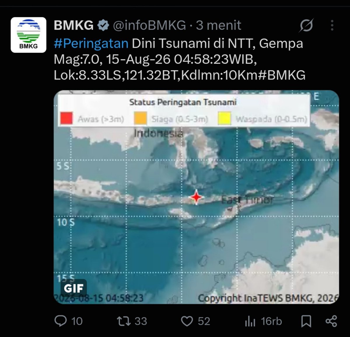 jongsukonly123's tweet photo. ASTAGHFIRULLAH HALAZIM YA ALLAH GEMPA TERKUAT YANG PERNAH AKU RASAKAN 😭😭😭 YA ALLAH SEKUJUR BADAN GEMETER LARI DARI DALAM RUMAH KELUAR GOYANG KANAN KIRI KENCENG BANGET 😭😭😭 ENDE SEKENCENG INI APA KABAR MBAY??? 😭😭😭😭 YA ALLAH LINDUNGIN KITA SEMUA YA ALLAH 😭😭😭😭😭😭 https://t.co/81XjT5RJ5N