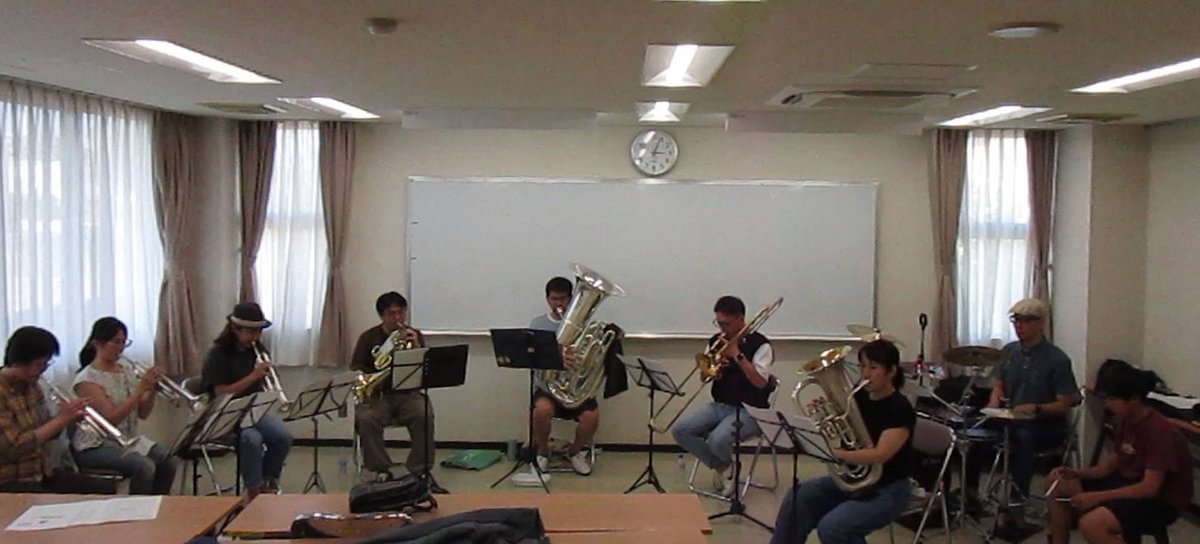 TakaiBet's tweet photo. 8/11(火·祝)豊田市末野原交流館にて1日練習でした！
午前中は9/20(日)豊田市民クラシックコンサートの金5練習。
午後からは10/17(土)に岡崎市のイベント練習でした。
久々の長丁場で大変でしたが、仕上がりは上々👍
何より島田組のLINEメンバーが全員揃ったのが嬉しい限りでした。(島田) https://t.co/9MGXknwt1n
