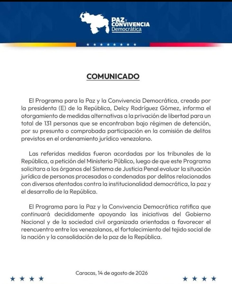 TAMARA_SUJU's tweet photo. #Venezuela. Son 131 los que van a ser excarcelados...me alegro por ellos, porque han salido de centros del horror y podran abrazar a sus familias.

Y los demas?  Que CRUELDAD para esas familias y presos politicos que viven con angustia minuto a minuto esperando vel el nombre del suyo en una lista‼️

QUE LOS LiBEREN A TODOS Ya!