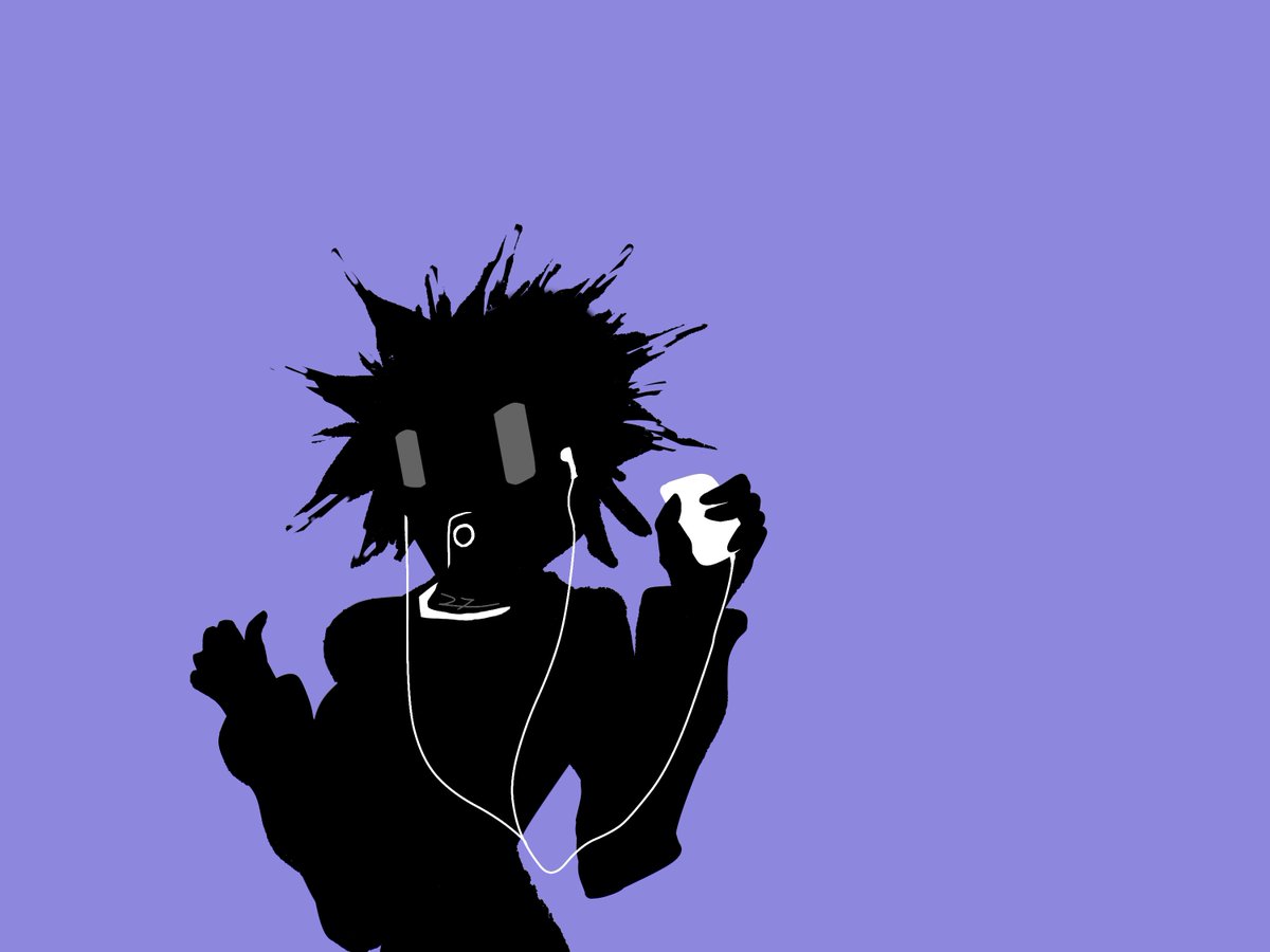 AzullaLit's tweet photo. tried one of those ipod ads drawing 
I clearly suck at it https://t.co/Bg24r4eiBs