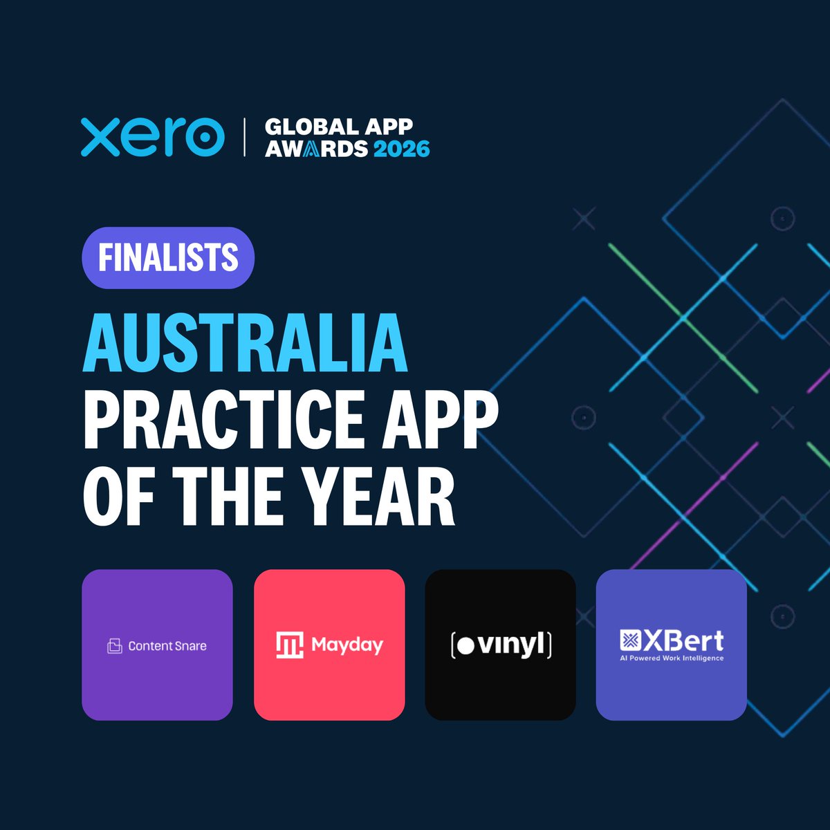 XeroAPI's tweet photo. Practice App of the Year 📊

🇦🇺 Australia: Content Snare, Mayday, Vinyl, XBert
🇬🇧 UK: Mayday, Socket, Tofu, XBert
🇺🇸 USA: Jet Convert, Mayday, SuiteFiles, Vinyl
🇳🇿 New Zealand: Mayday, Rechargly, SuiteFiles, XBert https://t.co/tZpnXTLPpT