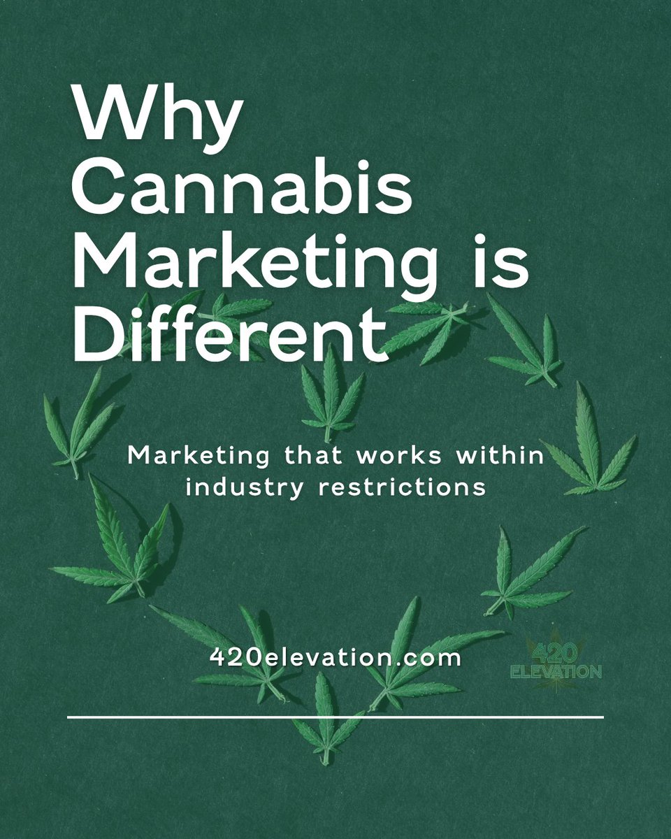 420__Elevation's tweet photo. Marketing a cannabis business isn't as simple as launching an ad campaign and waiting...

With advertising restrictions, changing regulations, and a competitive marketplace, cannabis brands need to focus on strategies that build long-term visibility. https://t.co/w4dvoYTWqs https://t.co/fISaU0RzTj