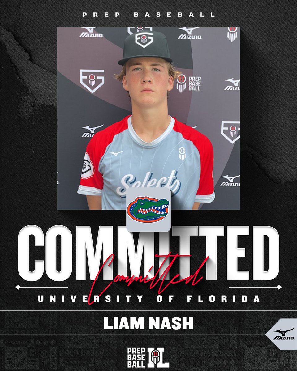 PrepBaseballIL's tweet photo. RHP Liam Nash (Huntley, 2027) commits to the University of Florida. 

Currently ranked No. 15 in IL, Nash represented #TeamSelect at the #PBFG25.

(@huntley_bball | @GatorsBB)

👤: https://t.co/Ndikise462 https://t.co/DMxyEm5ZfT