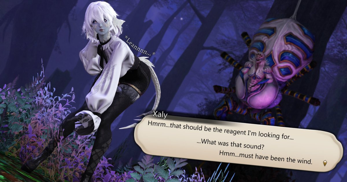 Fruitergoblin's tweet photo. Deep within the shroud, an alchemist gets a weakness that was implanted within her long ago used against her, and as easy as breathing, she falls for an Arachne's trap...

CW: Hypnosis
Giveaway Reward for @XalyFFXIV !
(1/2, continuation in QuoteRT)

#gposersnsfw #ffxivnsfw https://t.co/a5EKwmwqiy