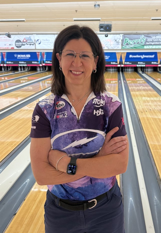 BBidone's tweet photo. Liz Johnson is back in France for the Bowling Pro-Motion Tour! Always great to have this bowling legend back on French lanes. Let’s go, Liz! https://t.co/BMYbusr4aT