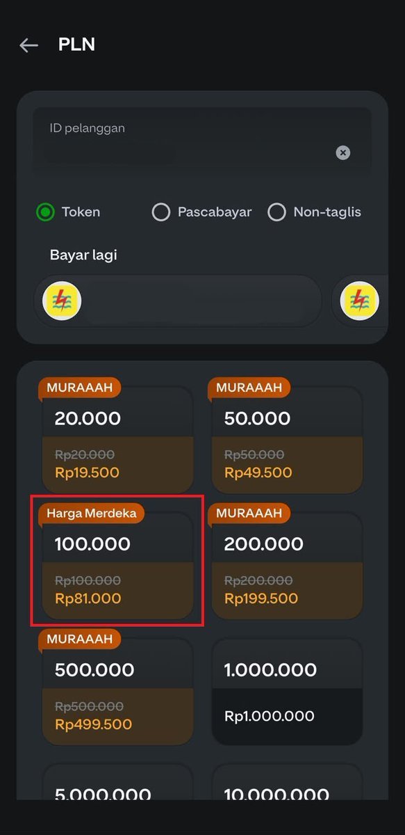 xolovesherin's tweet photo. salah satu yang paling aku suka kalo pake gopay tuh ini, soalnya banyak banget promonya. ini bentar lagi kemerdekaan jadinya ada promo merdeka bayar token listrik yang tadinya 100 ribu cuma 81 ribu bayarnya duh hemat banget sih ini
#GOPAYTOKENPLN81RIBU https://t.co/45zLXjuM5p